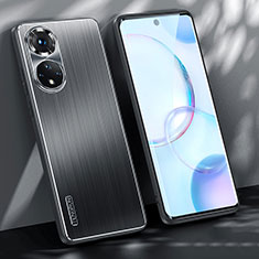 Handyhülle Hülle Luxus Aluminium Metall und Silikon Rahmen Tasche JL1 für Huawei Honor 50 5G Schwarz