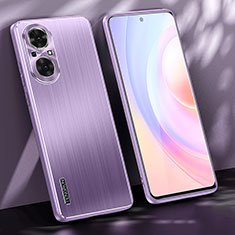 Handyhülle Hülle Luxus Aluminium Metall und Silikon Rahmen Tasche JL1 für Huawei Honor 50 SE 5G Violett