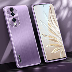 Handyhülle Hülle Luxus Aluminium Metall und Silikon Rahmen Tasche JL1 für Huawei Honor 70 5G Violett