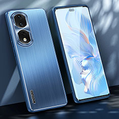 Handyhülle Hülle Luxus Aluminium Metall und Silikon Rahmen Tasche JL1 für Huawei Honor 80 Pro 5G Blau