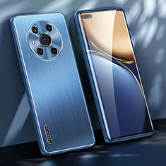 Handyhülle Hülle Luxus Aluminium Metall und Silikon Rahmen Tasche JL1 für Huawei Honor Magic3 5G Blau