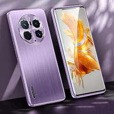 Handyhülle Hülle Luxus Aluminium Metall und Silikon Rahmen Tasche JL1 für Huawei Mate 50 Pro Violett