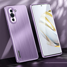 Handyhülle Hülle Luxus Aluminium Metall und Silikon Rahmen Tasche JL1 für Huawei Nova 10 Violett