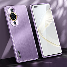 Handyhülle Hülle Luxus Aluminium Metall und Silikon Rahmen Tasche JL1 für Huawei Nova 11 Ultra Violett