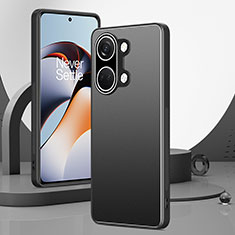 Handyhülle Hülle Luxus Aluminium Metall und Silikon Rahmen Tasche JL1 für OnePlus Ace 2V 5G Schwarz