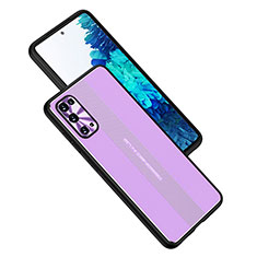 Handyhülle Hülle Luxus Aluminium Metall und Silikon Rahmen Tasche JL1 für Samsung Galaxy S20 Violett