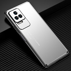 Handyhülle Hülle Luxus Aluminium Metall und Silikon Rahmen Tasche JL1 für Xiaomi Redmi K50 Pro 5G Silber