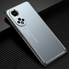 Handyhülle Hülle Luxus Aluminium Metall und Silikon Rahmen Tasche JL2 für Huawei Honor 50 5G Blau