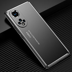 Handyhülle Hülle Luxus Aluminium Metall und Silikon Rahmen Tasche JL2 für Huawei Honor 50 5G Schwarz