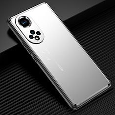 Handyhülle Hülle Luxus Aluminium Metall und Silikon Rahmen Tasche JL2 für Huawei Honor 50 5G Silber