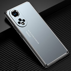 Handyhülle Hülle Luxus Aluminium Metall und Silikon Rahmen Tasche JL2 für Huawei Honor 50 Pro 5G Blau