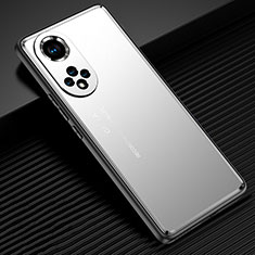 Handyhülle Hülle Luxus Aluminium Metall und Silikon Rahmen Tasche JL2 für Huawei Honor 50 Pro 5G Silber