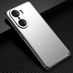 Handyhülle Hülle Luxus Aluminium Metall und Silikon Rahmen Tasche JL2 für Huawei Honor 60 5G Silber