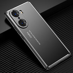 Handyhülle Hülle Luxus Aluminium Metall und Silikon Rahmen Tasche JL2 für Huawei Honor 60 Pro 5G Schwarz