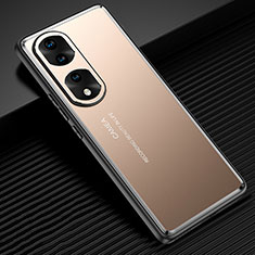 Handyhülle Hülle Luxus Aluminium Metall und Silikon Rahmen Tasche JL2 für Huawei Honor 70 Pro+ Plus 5G Gold