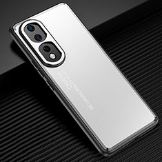 Handyhülle Hülle Luxus Aluminium Metall und Silikon Rahmen Tasche JL2 für Huawei Honor 80 Pro Flat 5G Silber