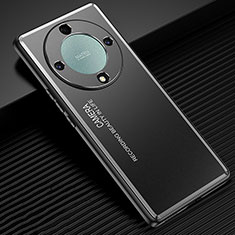 Handyhülle Hülle Luxus Aluminium Metall und Silikon Rahmen Tasche JL2 für Huawei Honor X9a 5G Schwarz