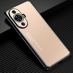 Handyhülle Hülle Luxus Aluminium Metall und Silikon Rahmen Tasche JL2 für Huawei Nova 11 Pro Gold