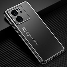 Handyhülle Hülle Luxus Aluminium Metall und Silikon Rahmen Tasche JL2 für Xiaomi Mi 13T 5G Schwarz