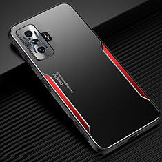 Handyhülle Hülle Luxus Aluminium Metall und Silikon Rahmen Tasche JL2 für Xiaomi Redmi K50 Gaming AMG F1 5G Rot