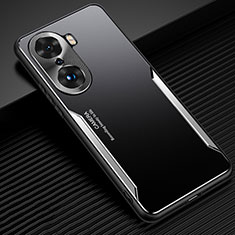 Handyhülle Hülle Luxus Aluminium Metall und Silikon Rahmen Tasche JL3 für Huawei Honor 60 Pro 5G Silber