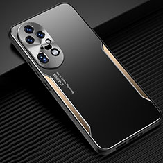 Handyhülle Hülle Luxus Aluminium Metall und Silikon Rahmen Tasche JL3 für Huawei P50 Pro Gold