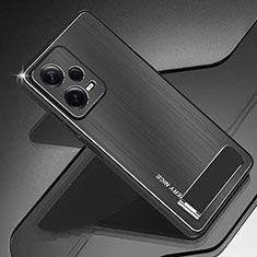 Handyhülle Hülle Luxus Aluminium Metall und Silikon Rahmen Tasche JS2 für Xiaomi Poco X5 5G Schwarz