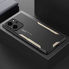 Handyhülle Hülle Luxus Aluminium Metall und Silikon Rahmen Tasche PB1 für Huawei Honor 80 SE 5G Gold