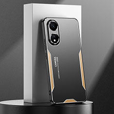 Handyhülle Hülle Luxus Aluminium Metall und Silikon Rahmen Tasche PB1 für Huawei Honor X5 Plus Gold