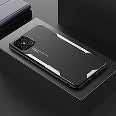 Handyhülle Hülle Luxus Aluminium Metall und Silikon Rahmen Tasche PB1 für Huawei Nova 8 SE 4G Silber