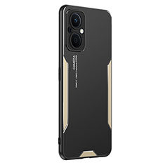 Handyhülle Hülle Luxus Aluminium Metall und Silikon Rahmen Tasche PB1 für Oppo F21 Pro 5G Gold