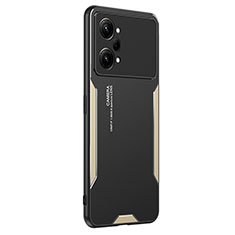 Handyhülle Hülle Luxus Aluminium Metall und Silikon Rahmen Tasche PB1 für Oppo K10 Pro 5G Gold