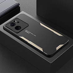 Handyhülle Hülle Luxus Aluminium Metall und Silikon Rahmen Tasche PB1 für Xiaomi Redmi K60 Ultra 5G Gold