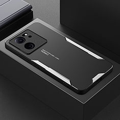 Handyhülle Hülle Luxus Aluminium Metall und Silikon Rahmen Tasche PB1 für Xiaomi Redmi K60 Ultra 5G Silber