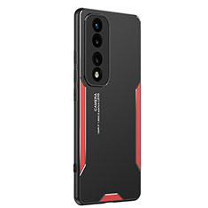 Handyhülle Hülle Luxus Aluminium Metall und Silikon Rahmen Tasche PB2 für Huawei Honor 70 Pro 5G Rot