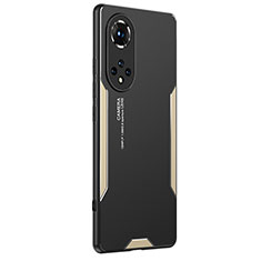 Handyhülle Hülle Luxus Aluminium Metall und Silikon Rahmen Tasche PB2 für Huawei Nova 9 Pro Gold