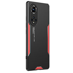 Handyhülle Hülle Luxus Aluminium Metall und Silikon Rahmen Tasche PB2 für Huawei Nova 9 Pro Rot