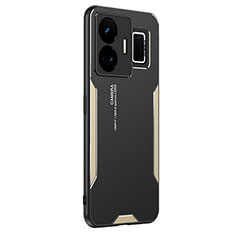 Handyhülle Hülle Luxus Aluminium Metall und Silikon Rahmen Tasche PB2 für Realme GT Neo5 240W 5G Gold