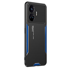 Handyhülle Hülle Luxus Aluminium Metall und Silikon Rahmen Tasche PB2 für Realme GT Neo5 SE 5G Blau