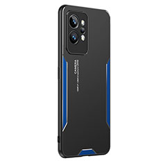 Handyhülle Hülle Luxus Aluminium Metall und Silikon Rahmen Tasche PB2 für Realme GT2 Pro 5G Blau