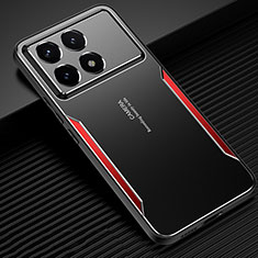 Handyhülle Hülle Luxus Aluminium Metall und Silikon Rahmen Tasche PB2 für Xiaomi Redmi K70 Pro 5G Rot