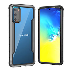 Handyhülle Hülle Luxus Aluminium Metall und Silikon Rahmen Tasche RJ1 für Samsung Galaxy S20 Dunkelgrau