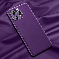 Handyhülle Hülle Luxus Leder Schutzhülle A01 für Apple iPhone 15 Pro Max Violett