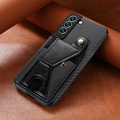 Handyhülle Hülle Luxus Leder Schutzhülle A01D für Samsung Galaxy S21 5G Schwarz