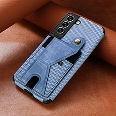 Handyhülle Hülle Luxus Leder Schutzhülle A01D für Samsung Galaxy S21 Plus 5G Blau