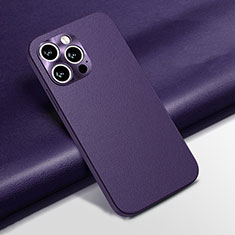 Handyhülle Hülle Luxus Leder Schutzhülle A02 für Apple iPhone 14 Pro Max Violett