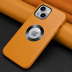 Handyhülle Hülle Luxus Leder Schutzhülle A08 für Apple iPhone 14 Orange