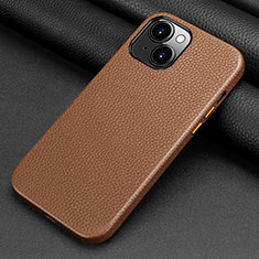 Handyhülle Hülle Luxus Leder Schutzhülle A09 für Apple iPhone 13 Mini Braun