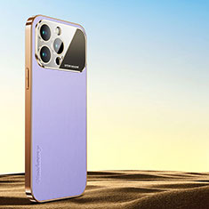 Handyhülle Hülle Luxus Leder Schutzhülle AC1 für Apple iPhone 14 Pro Max Violett