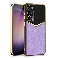 Handyhülle Hülle Luxus Leder Schutzhülle AC4 für Samsung Galaxy S21 5G Violett